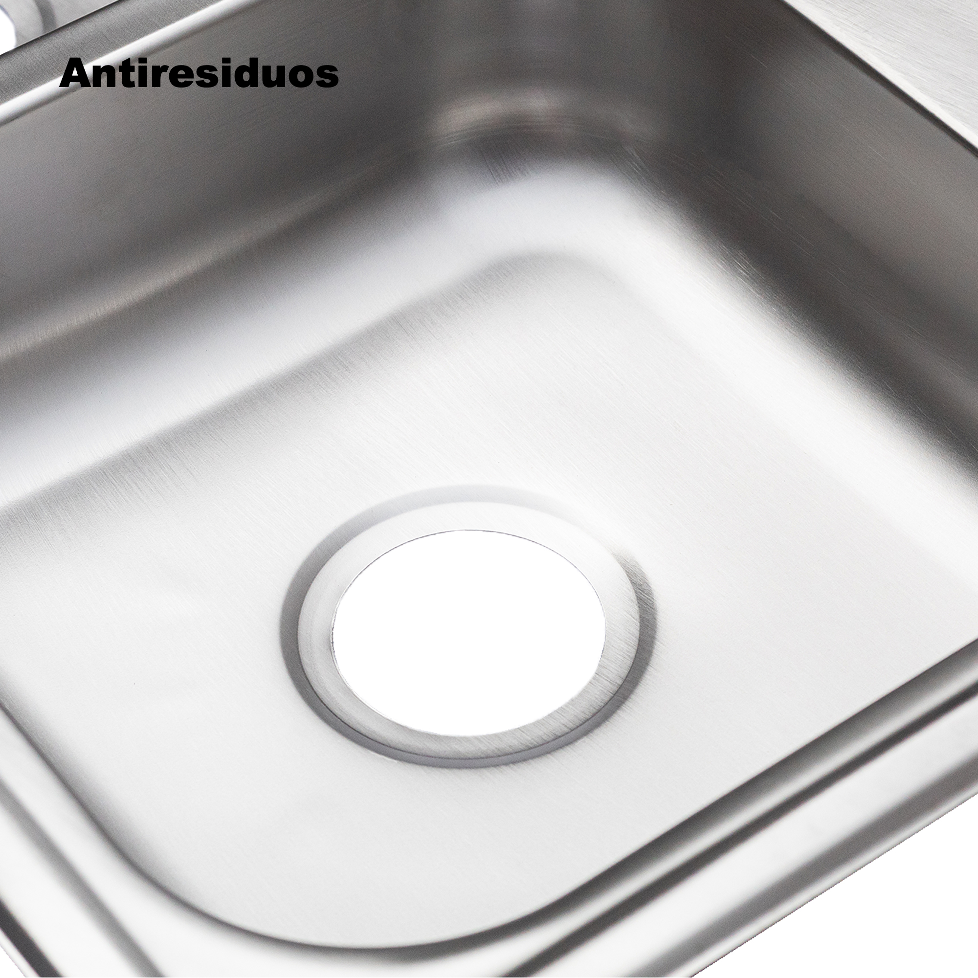 MEER Faucets by CNX | Tarja Doble Tina para Cocina de Acero Inoxidable Calibre 22 con Acabado Satinado. Fregadero de Empotrar .