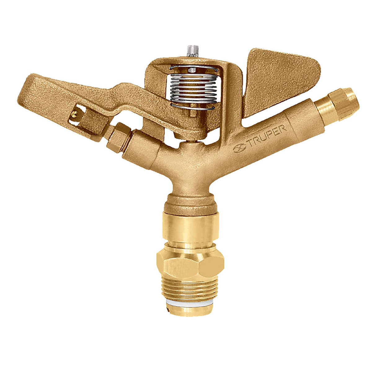 Aspersor metálico para riego grado agrícola 1" Truper