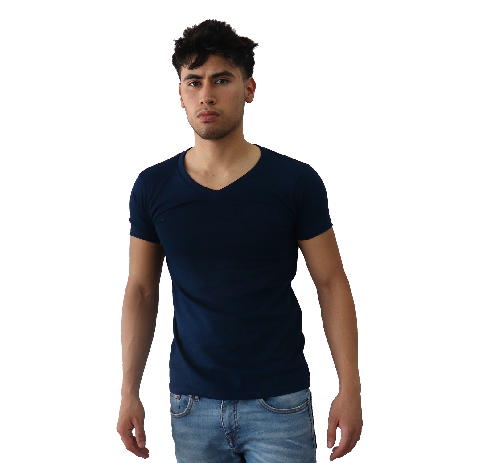 Playera Cuello V Manga Corta para Caballero