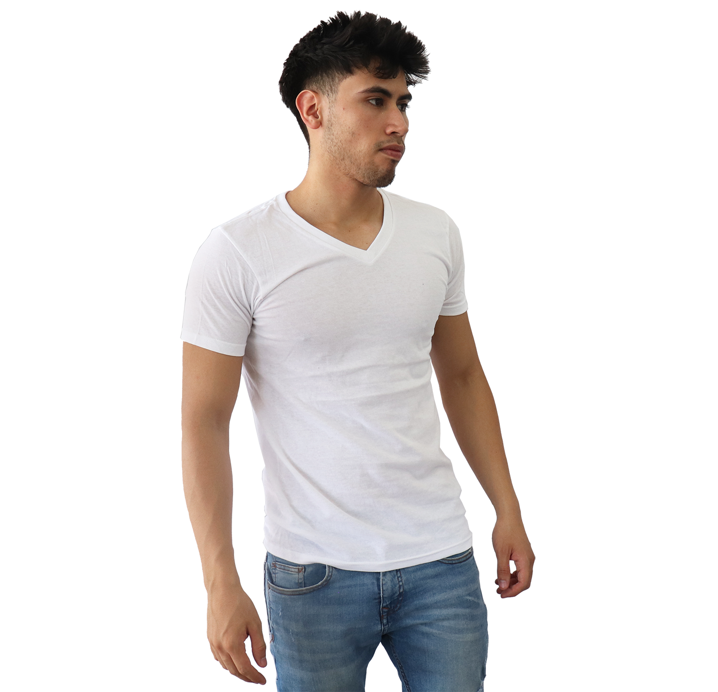 Playera Cuello V Manga Corta para Caballero