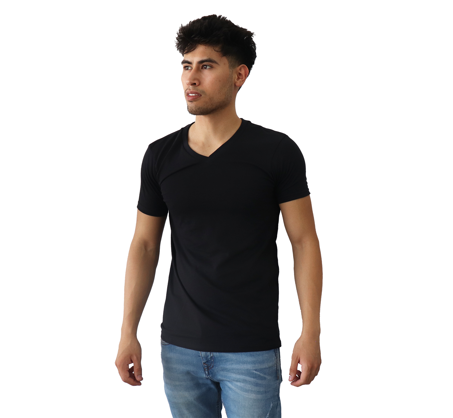 Playera Cuello V Manga Corta para Caballero