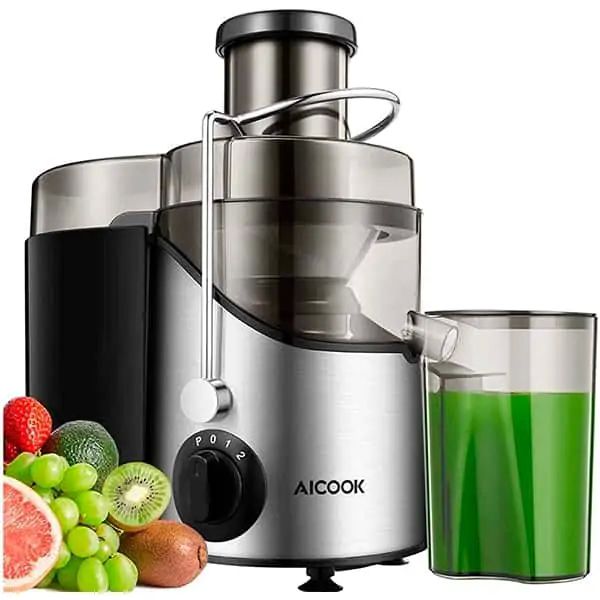 Extractor de jugos Aicok AMR516 negro y plata con accesorios 