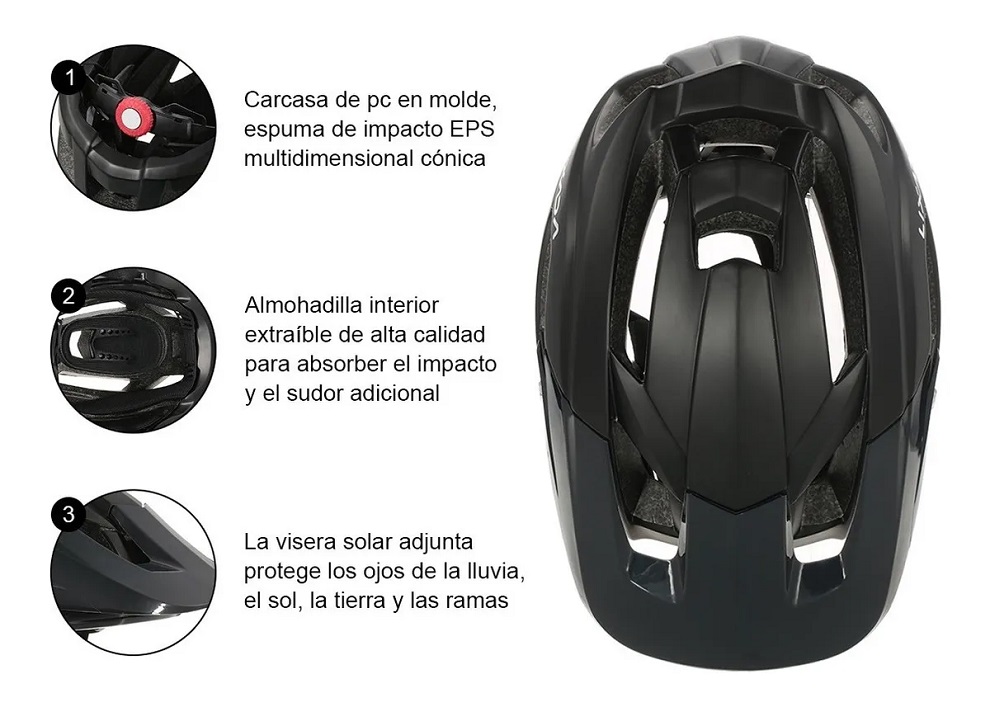 Casco Ultraliviano Para Bicicleta De Montaña