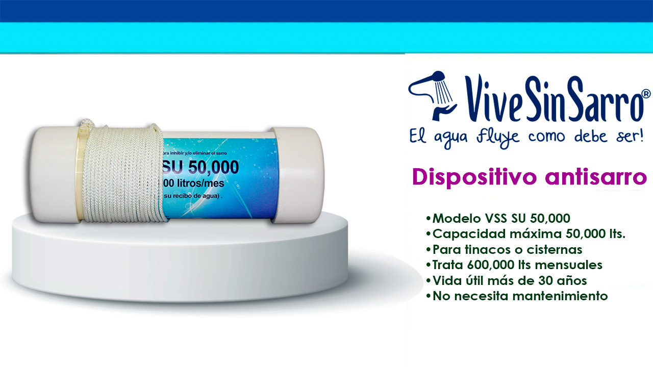 VSS SU 50,000 Dispositivo anti sarro para prevenir y eliminar el sarro en el agua.