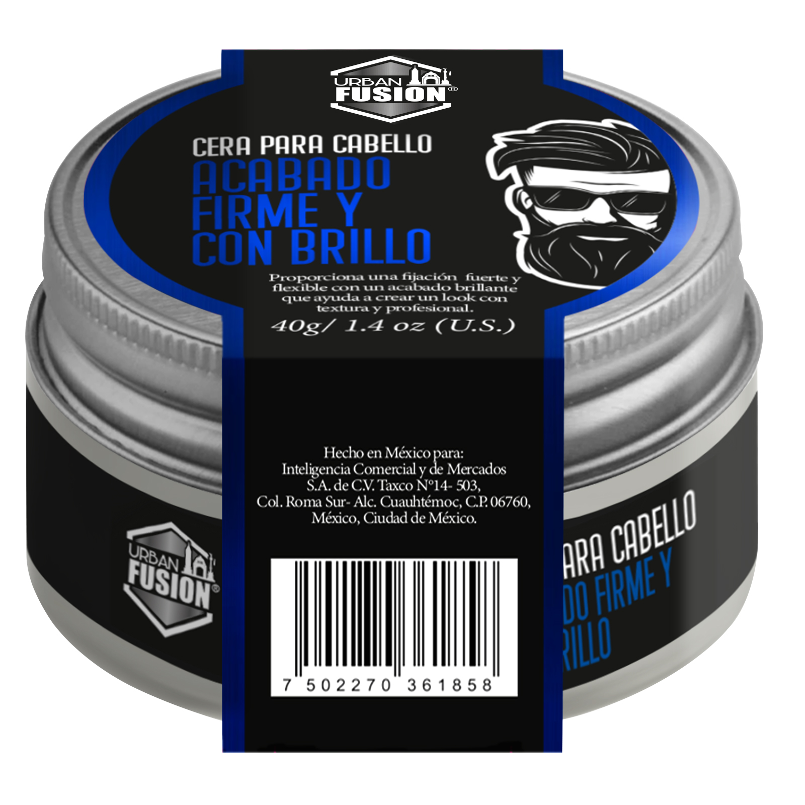 Urban Fusion cera acabado Mate y acabado brillante 40 gr c/u - 2 pz