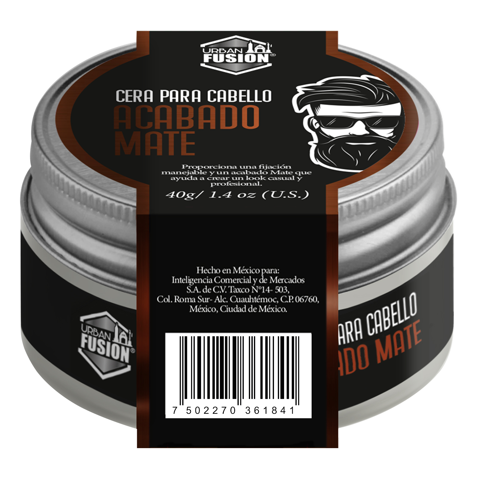 Urban Fusion cera acabado Mate y acabado brillante 40 gr c/u - 2 pz