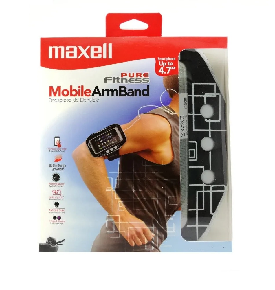 Maxell / Funda Brazalete Deportivo Para Celular Universal / 347554 / Negro