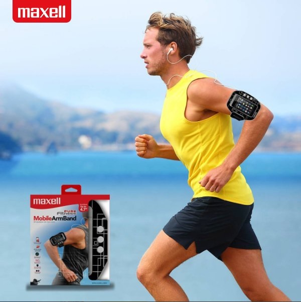 Maxell / Funda Brazalete Deportivo Para Celular Universal / 347554 / Negro