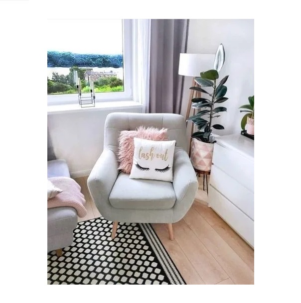 Juego 3 Fundas para Cojín Sillón Recámara Peluche Terciopelo Decoración Nórdica Dorado Rosa