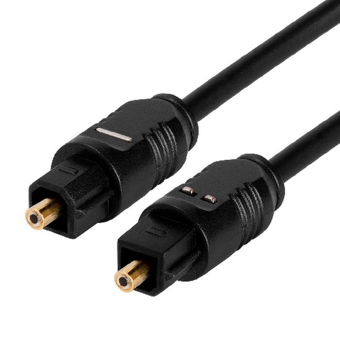 Cable de fibra óptica Toslink 1.8m negro
