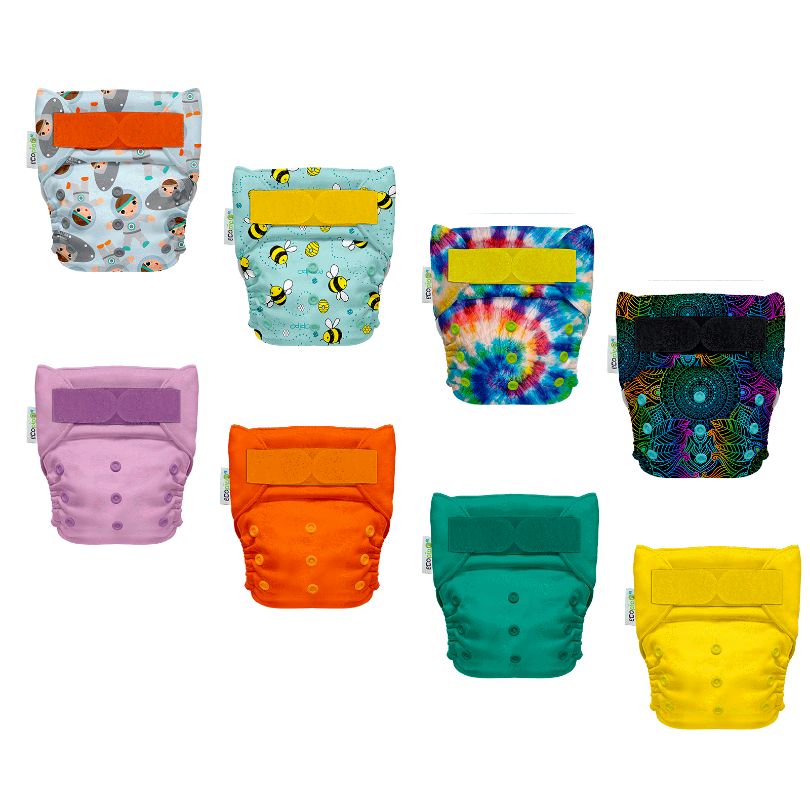 Pañales Ecológicos Ecopipo 8 Pack Unitalla, Reusables Y Lavables