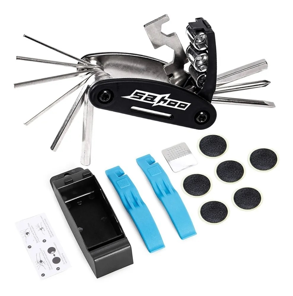 Kit De Herramientas De Reparación Y Bolso Para Bicicleta