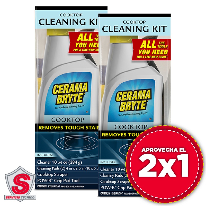 Kit De Limpieza Para Estufas De Cerámica Cerama Bryte 2x1