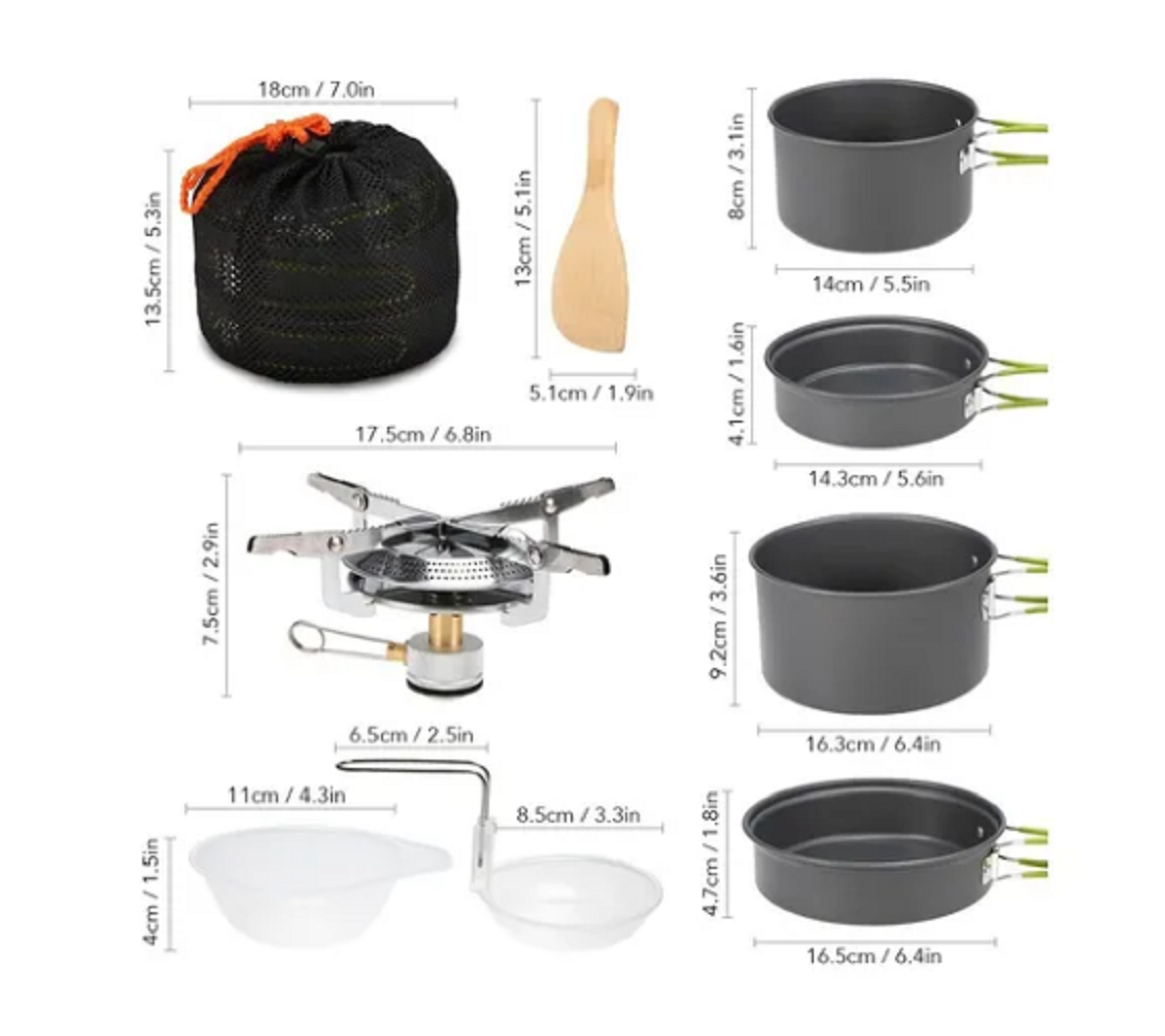 15 Piezas De Utensilios De Cocina Campamento Equipo