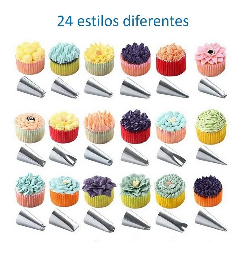 Kit para Decoración de Pasteles Duyas Rusas Base Giratoria Peines Morado 