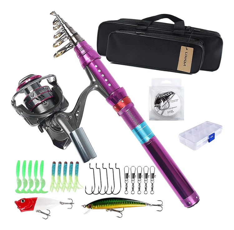 Kit De caña de Pescar, sebos y Carrete