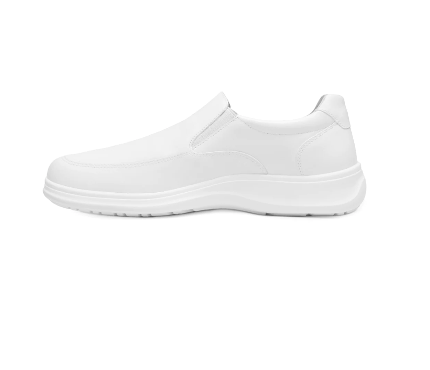 Slip On Liso Flexi Para Hombre Estilo 63209 Blanco