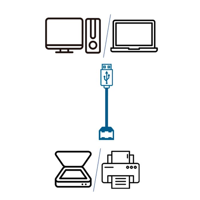 Paquete de 3 Cables USB A/B para impresora de 1.5 metros