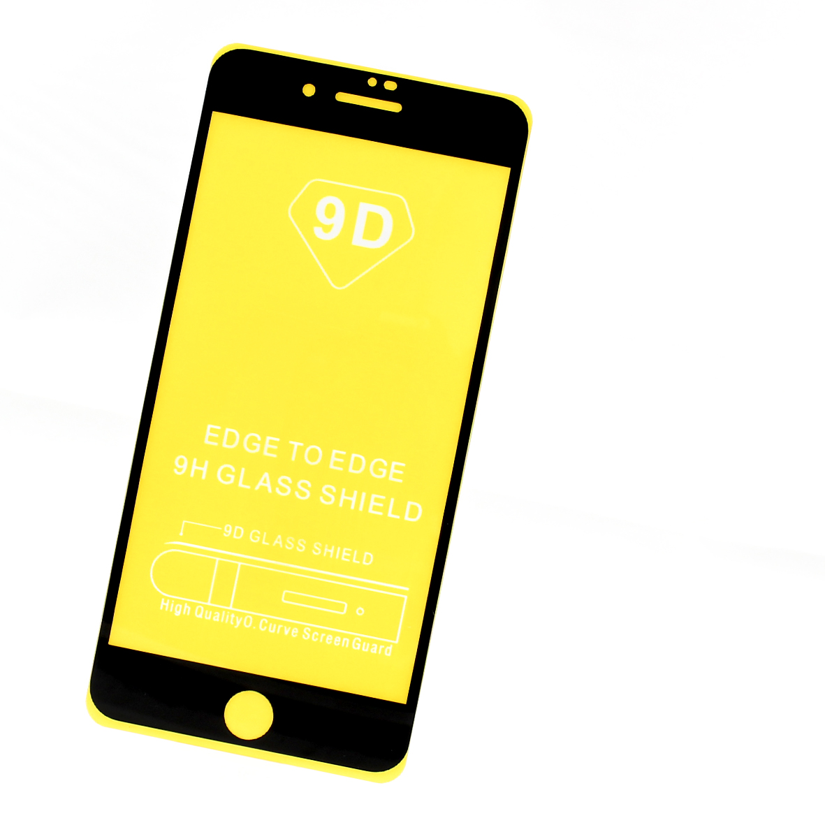 Protector de Pantalla Mica Cristal 9D para IPHONE 7 PLUS | IPHONE 8 PLUS con Marco Color Negro