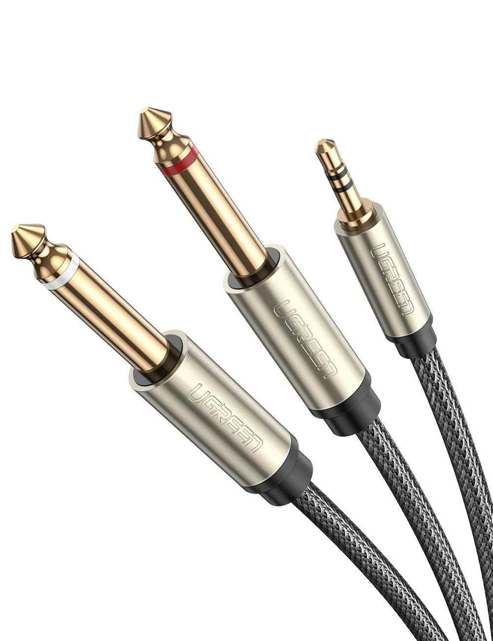 Cable Audio 3.5mm Jack A Doble 6.35mm 2m Mesa Mezclas Ugreen