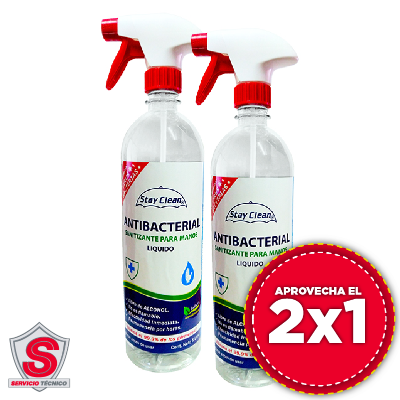 Antibacterial Sanitizante Liquido Para Manos 1L - 2x1