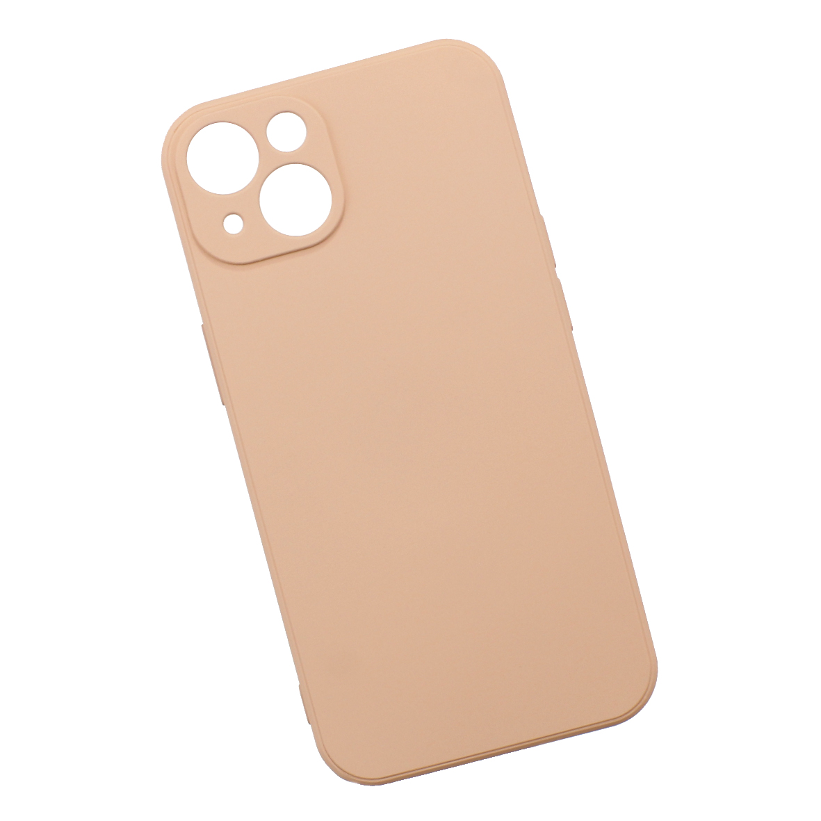 Funda Case Triche para IPHONE 13 Diseño Lisa + Corazón Color Rosa Salmón