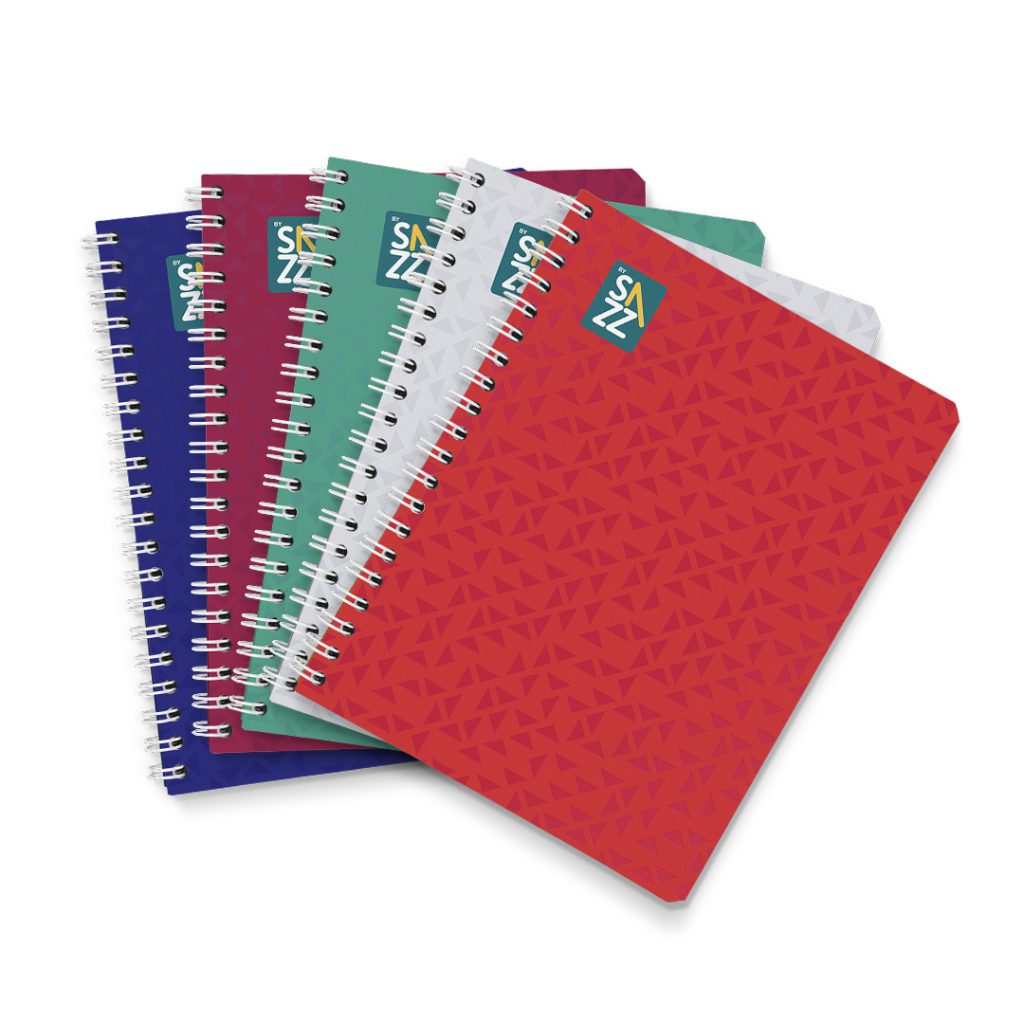 5 Cuadernos Prof Sazz Classic Doble Espiral 100 Hojas Raya