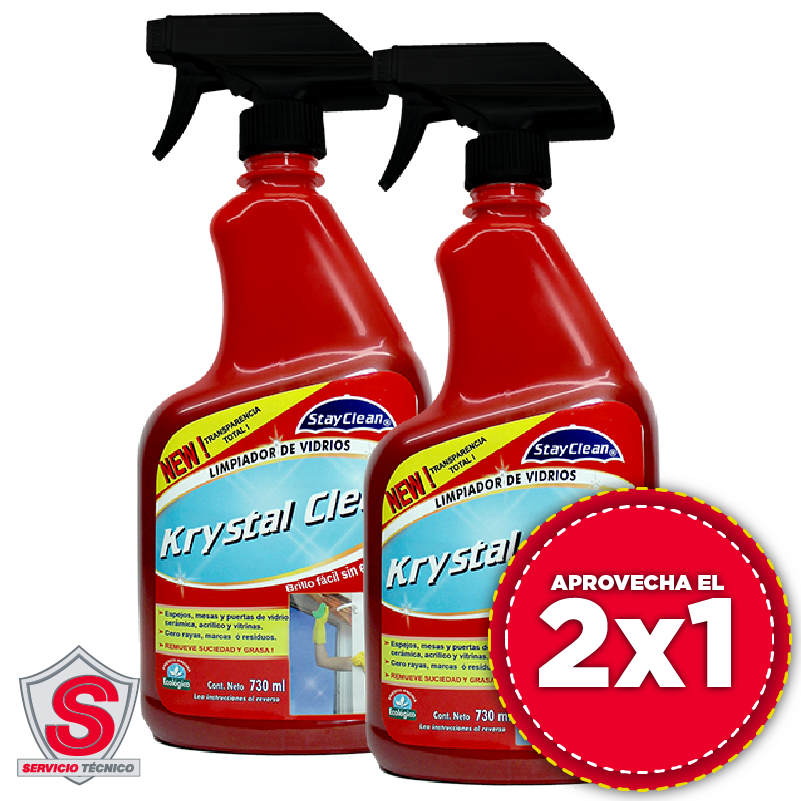 Krystal Clean - Limpiador De Vidrios - Stay Clean - 2 Pack