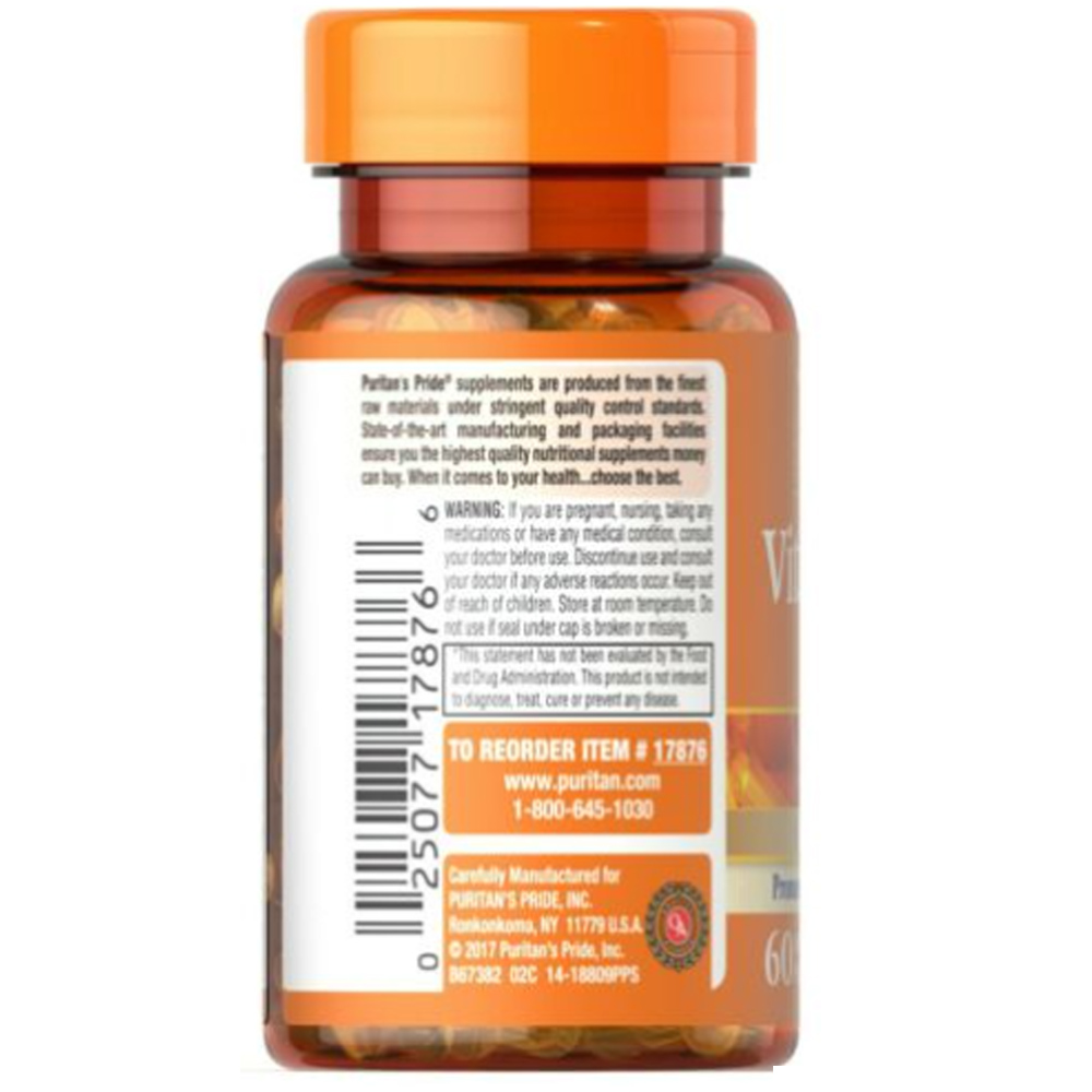 Vitamina K-2 (MenaQ 7) 50 mcg 60 softgels fácil de tragar cápsulas Puritan's Pride  