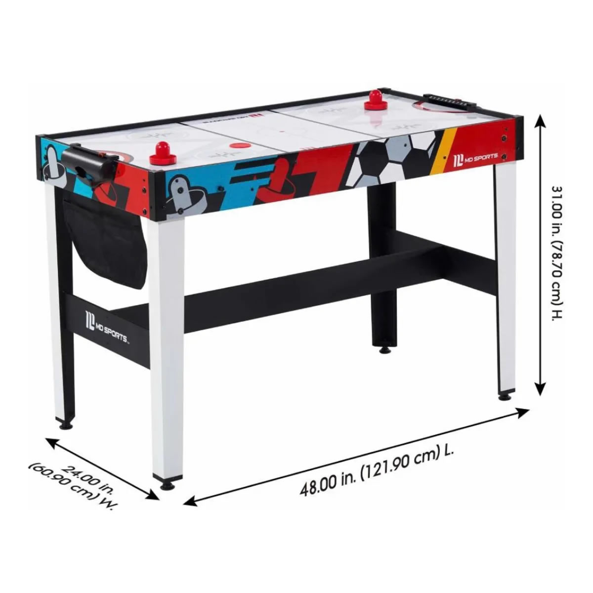 Calma Dragon 6611 – Table Multijeux 4 En 1 : Billard, Ping-pong, Hockey, Baby-foot – 87 X 43 X 73 Cm – Idéale Famille Et Amis