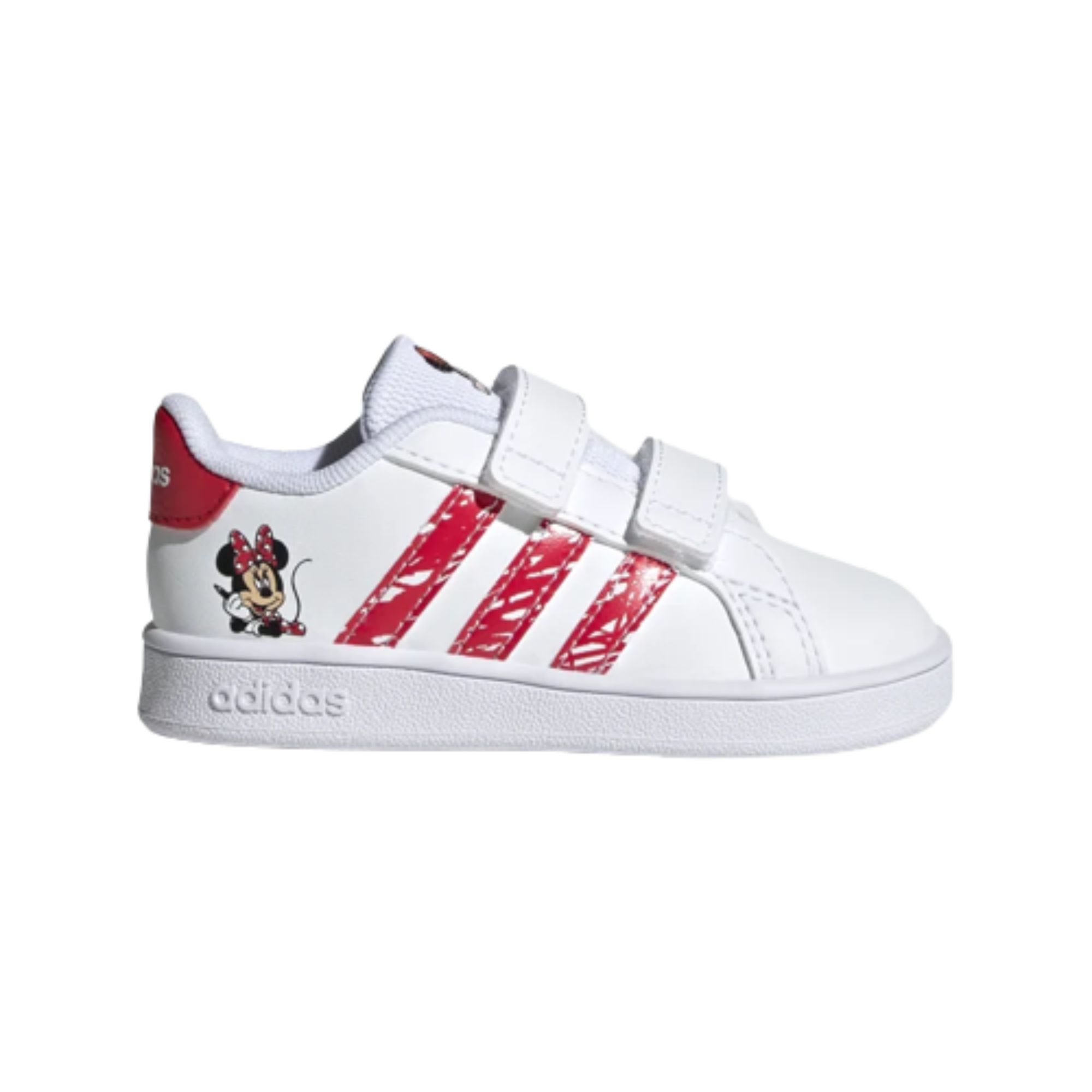 Tenis Adidas X Disney Minnie Mouse Grand Court Blanco con Rojo Originales GY8011 