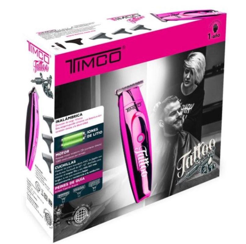 Kit Recortadora Timco Tatto HC188R Inalámbrica 