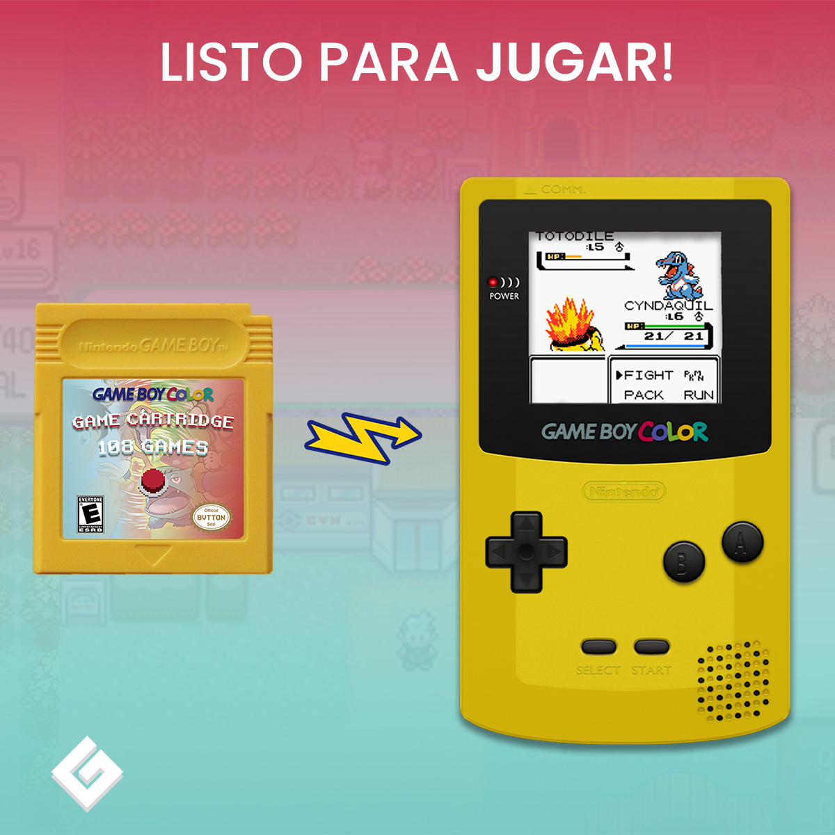 Cartucho Gameboy 108 Juegos Gameboy Color Nintendo Multijuegos 