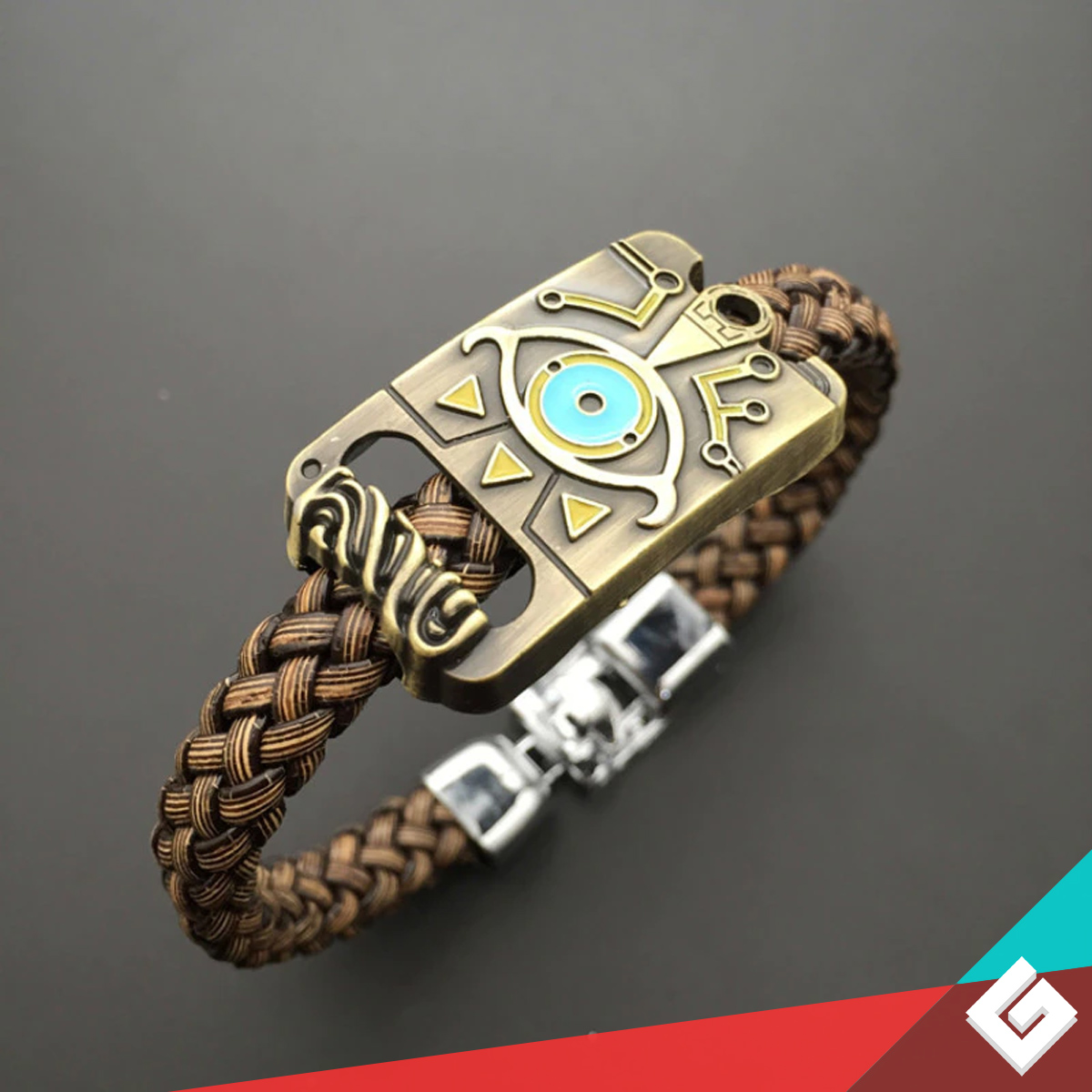 Pulsera Tejida Legend Of Zelda Brazalete De Acero Y Piel