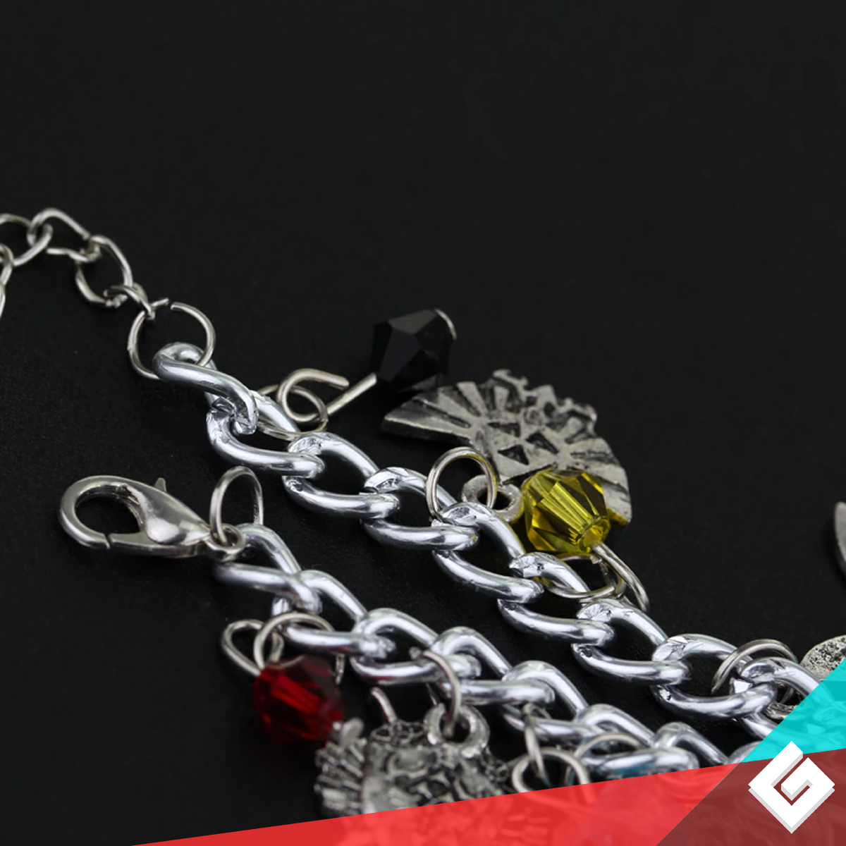 Brazalete Pulsera Legend Of Zelda Joyería Acero Con Piedras Link