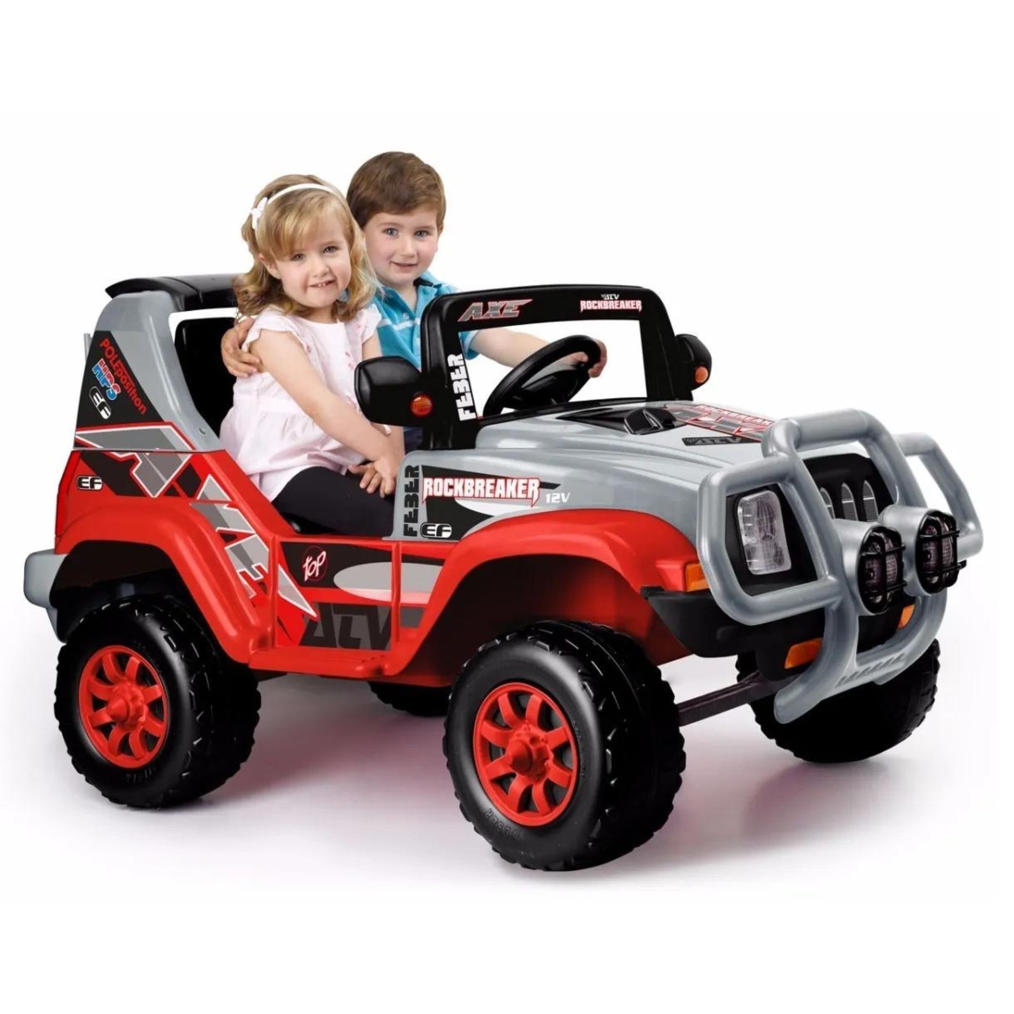 Montable Eléctrico Niños con Tumba Burros Explorer Energy Feber Rojo