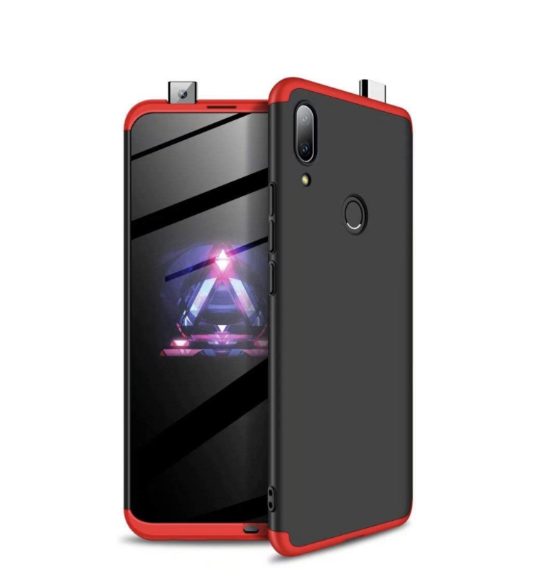Protector de lujo fino Huawei Y9 PRIME Negro con rojo