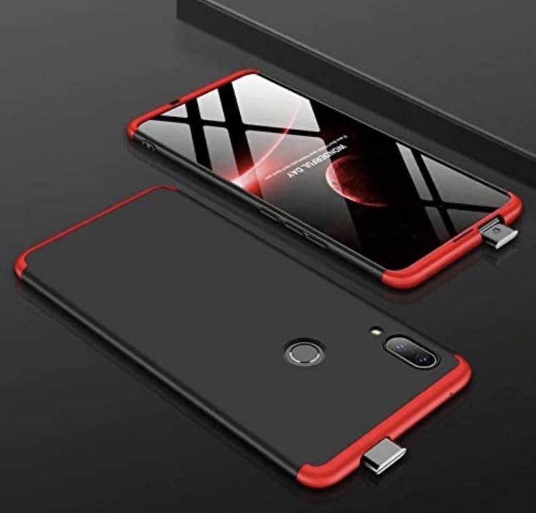 Protector de lujo fino Huawei Y9 PRIME Negro con rojo