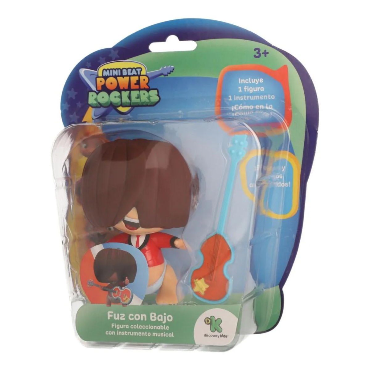 Mini Beat Power Rockers Figura Fuz 10 cm + Accesorio Instrumento Musical 