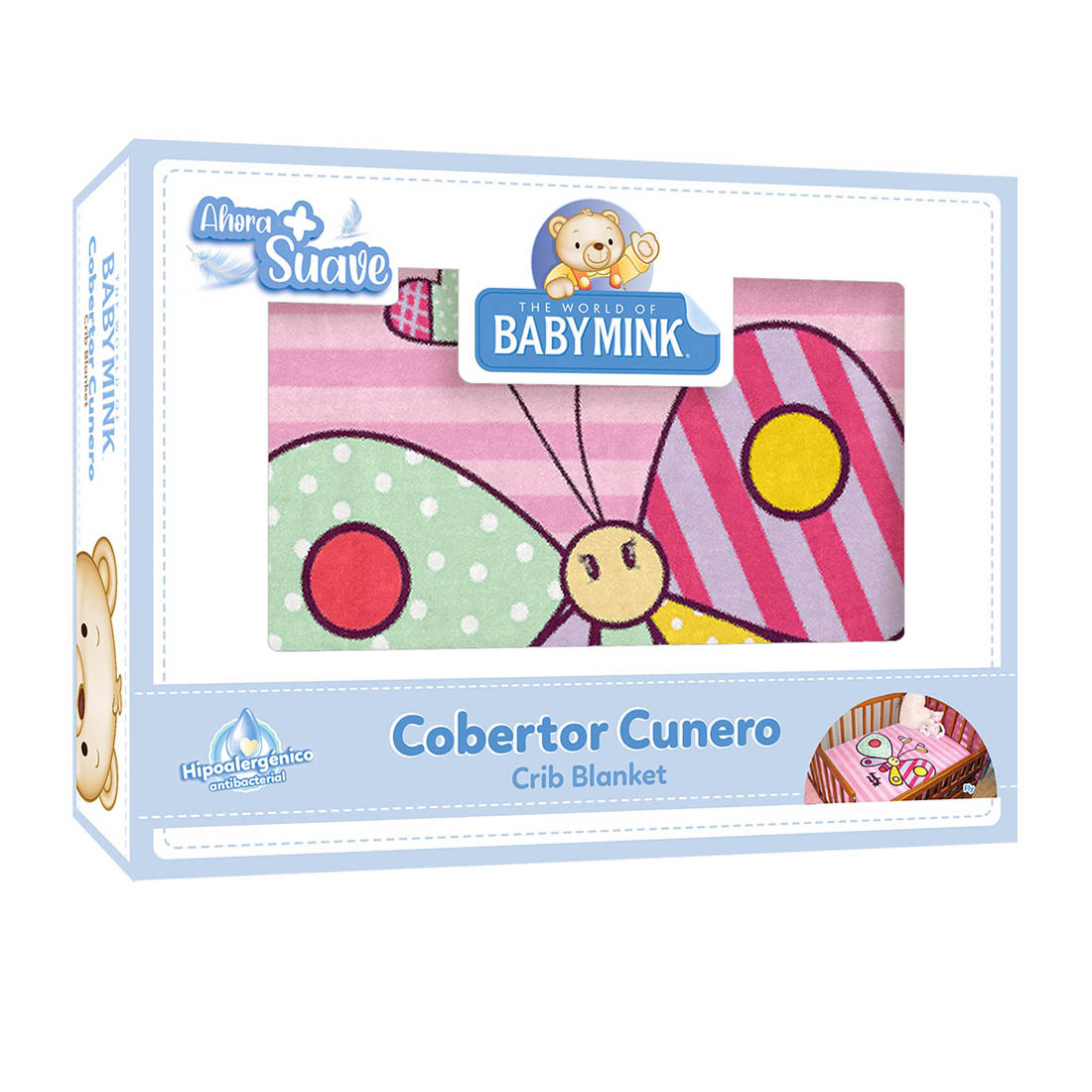 Cobertor Cunero Crib Blanket Baby Mink