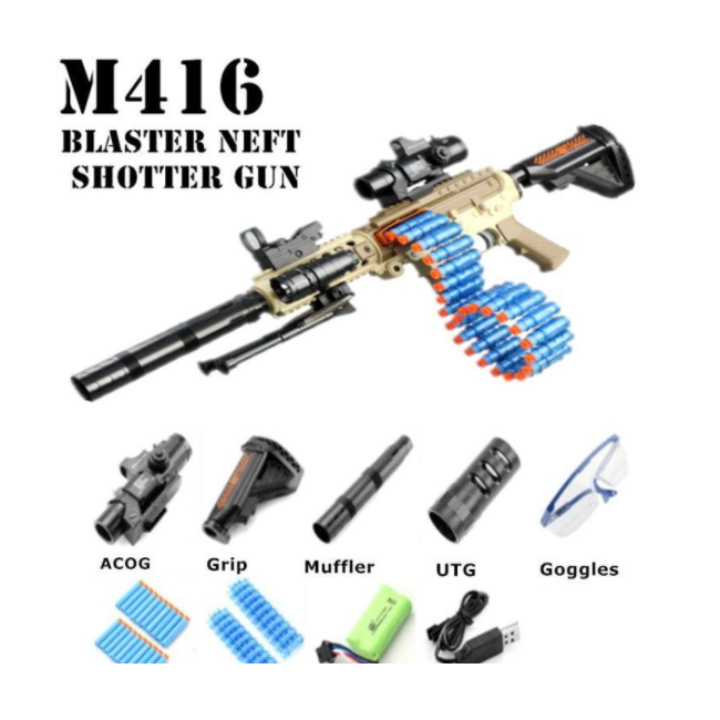 Rifle de Juguete  Automatico Electronico 40 dardos 