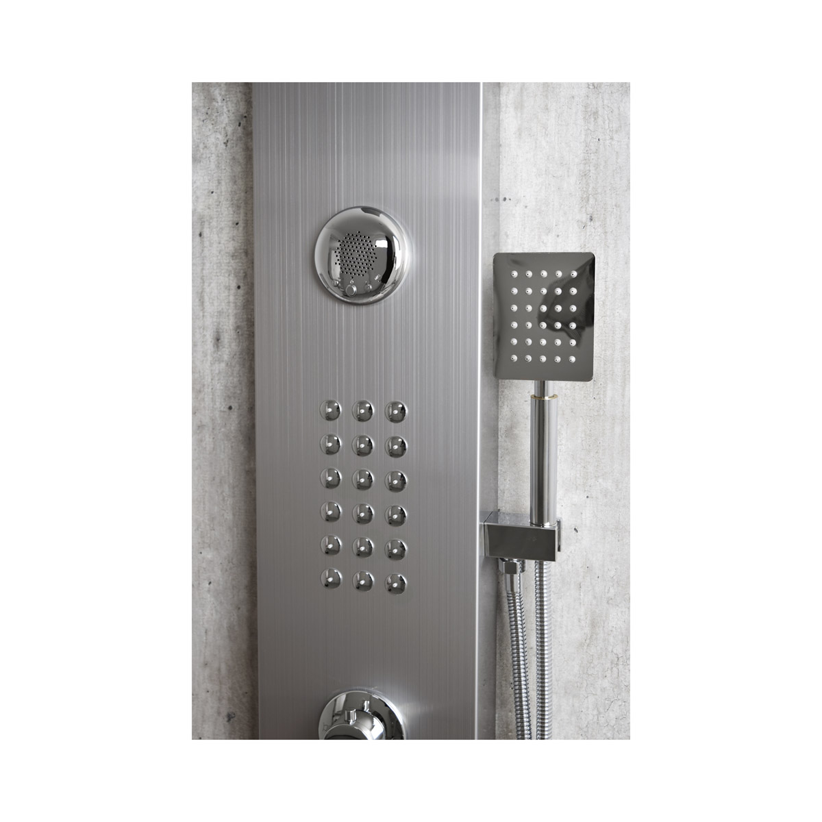 Esatto® Columna Regadera Hidromasaje Bocina Bluetooth Rhto