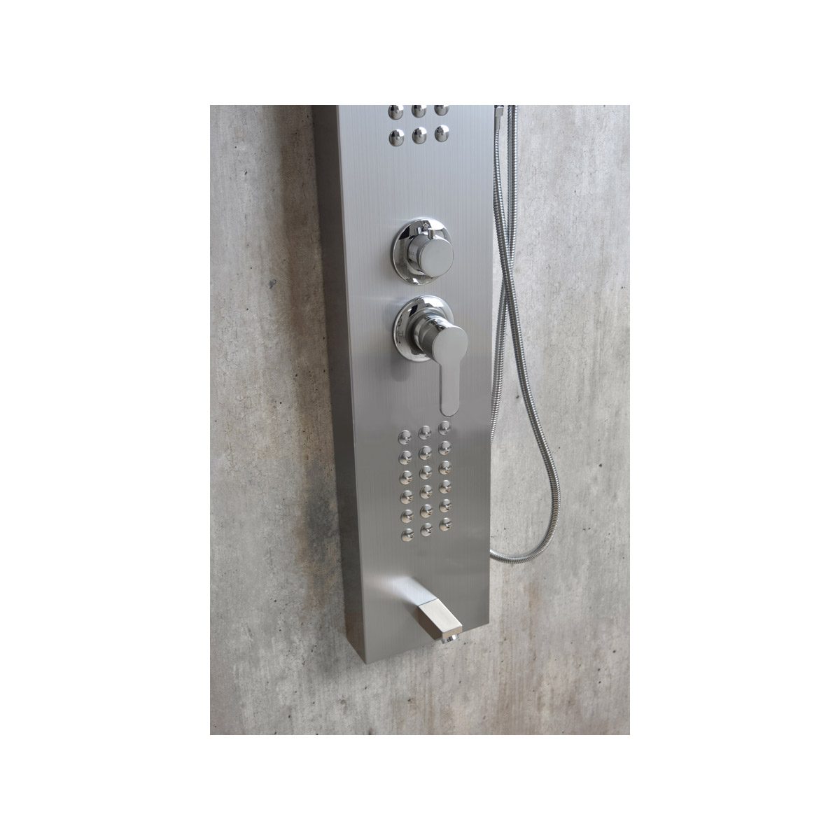 Esatto® Columna Regadera Hidromasaje Bocina Bluetooth Rhto