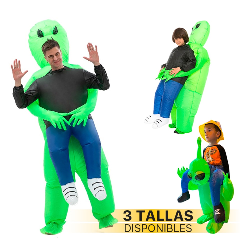 Disfraz inflable Alien toda ocasión halloween - Unitalla para edades 5 a 10 años