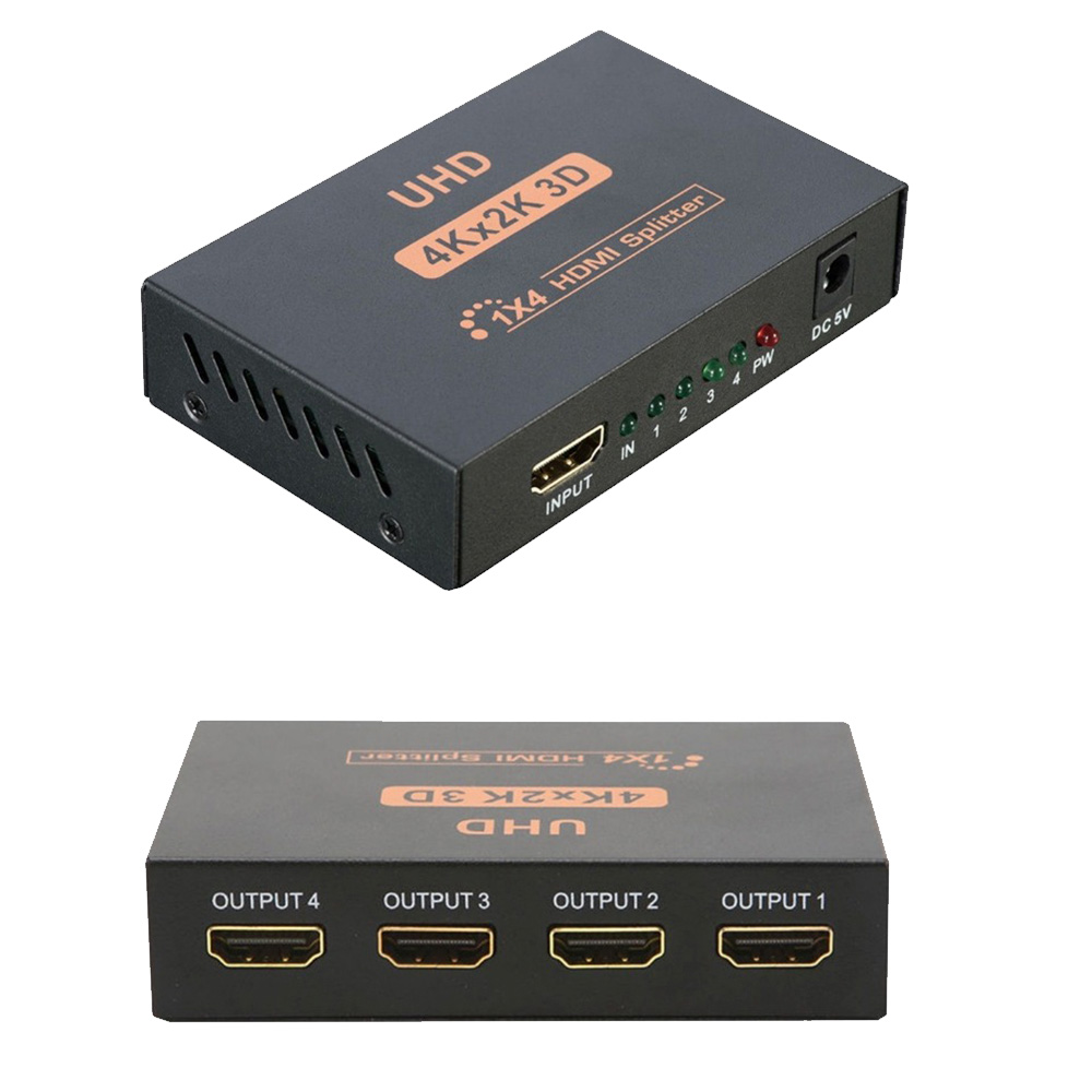 Splitter HDMI soporte 4K 1x4 (negro)
