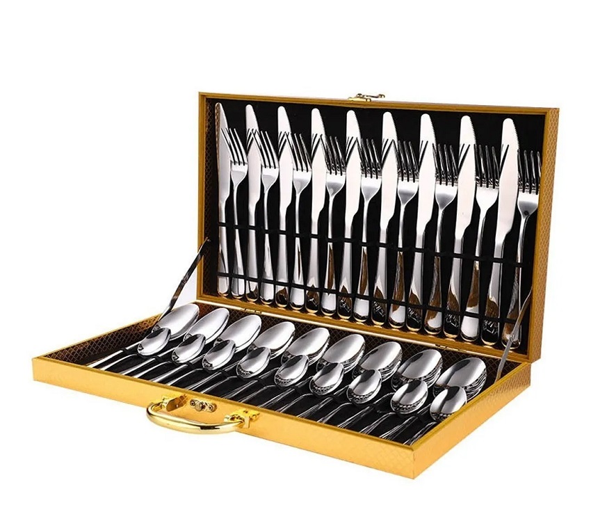 Juego De Cubiertos De Acero Inoxidable De 36 Piezas