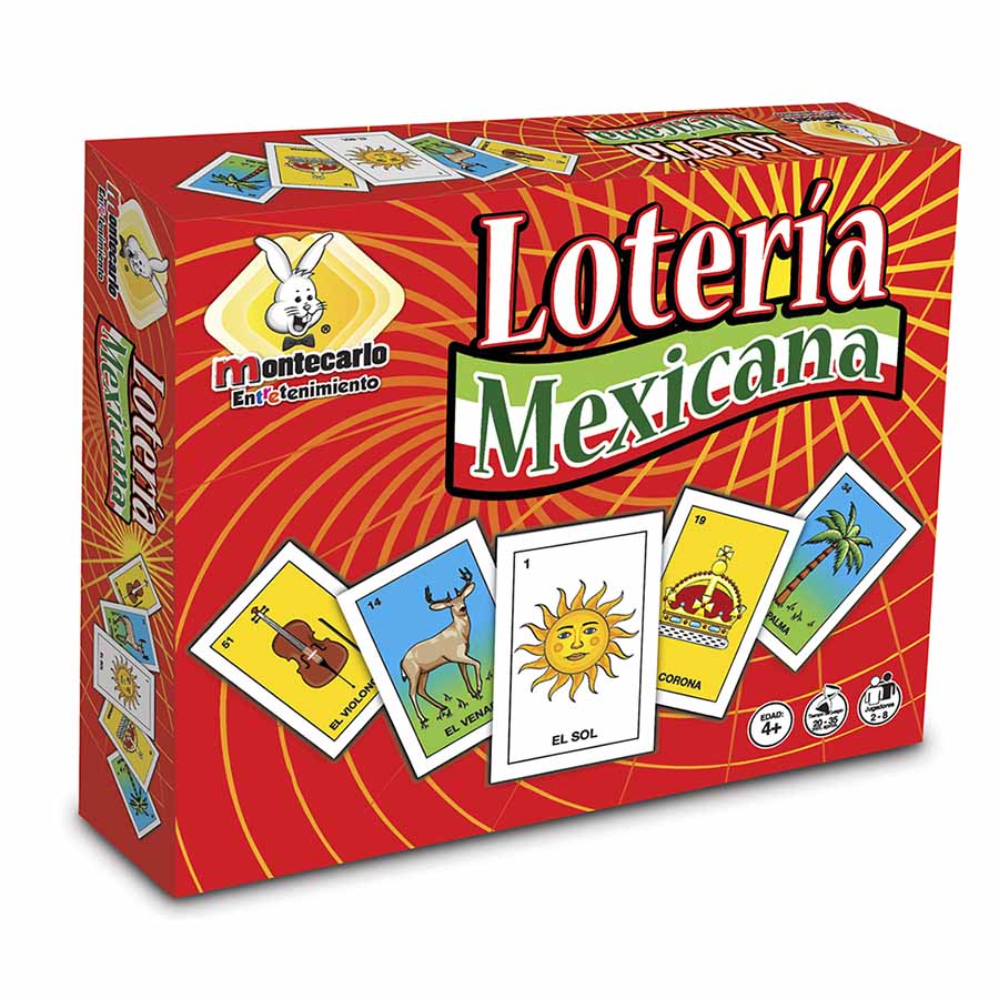 Lotería mexicana Novedades Montecarlo juego de mesa tradicional familiar