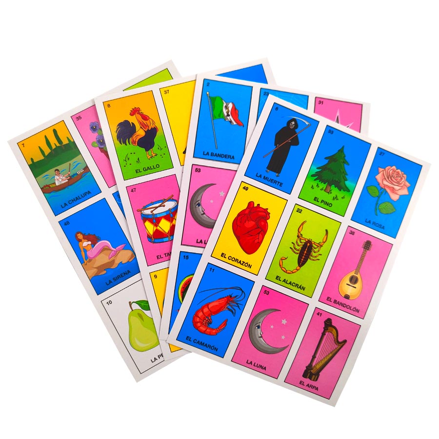 Lotería mexicana Novedades Montecarlo juego de mesa tradicional