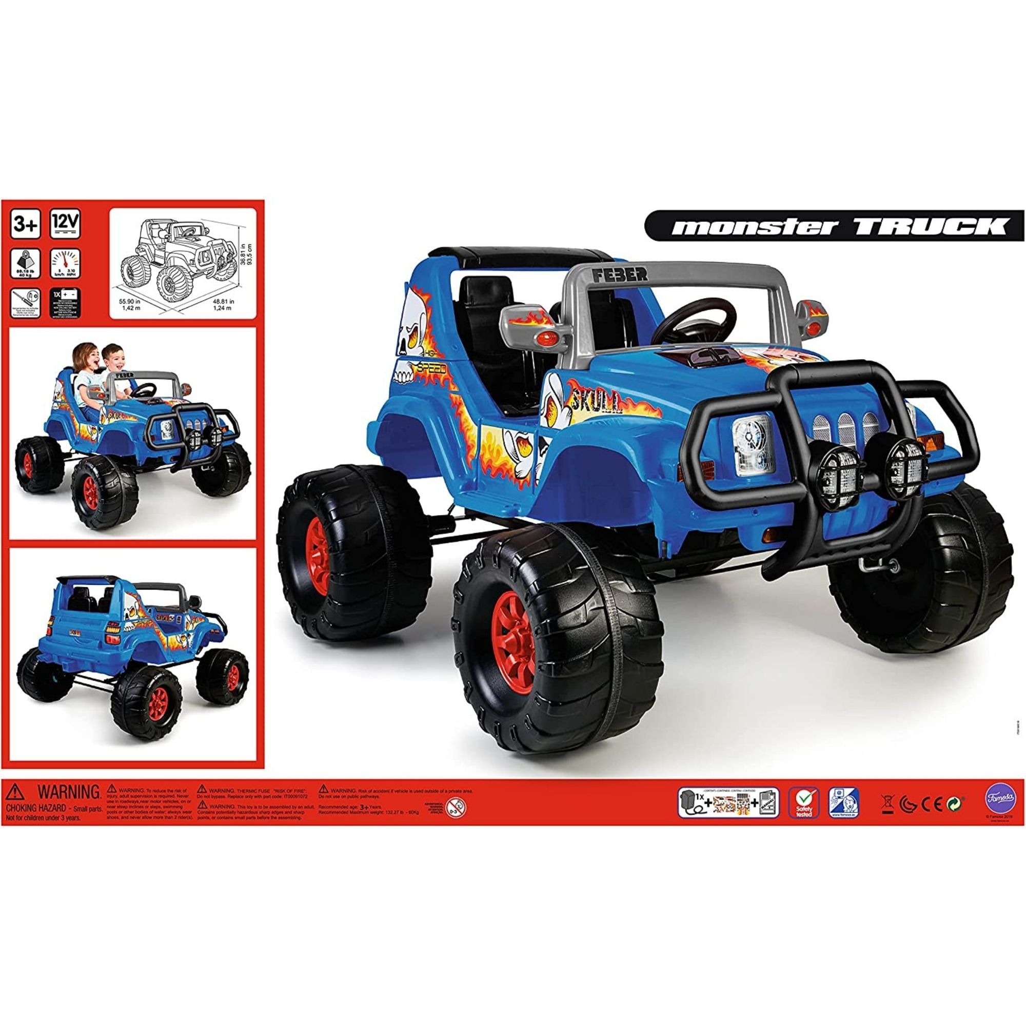 Montable Monster Truck 12v Feber