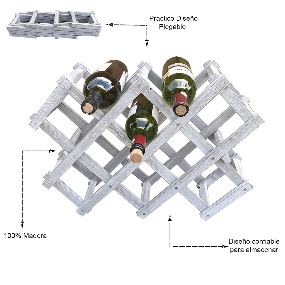 Cava Plegable 10 Botellas Vintage